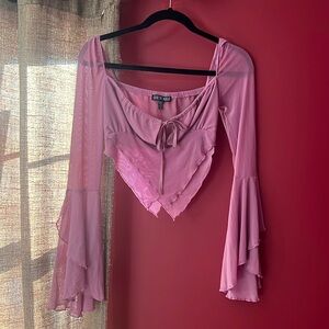 Current Mood Pink Sheer Fairy top XXS